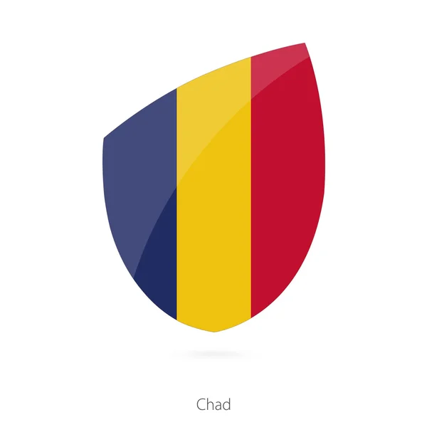 Çad bayrağı. Chad Rugby bayrak. — Stok Vektör