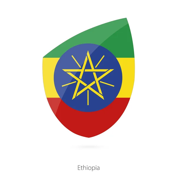 Bandera de Etiopía. Bandera de rugby etíope . — Archivo Imágenes Vectoriales