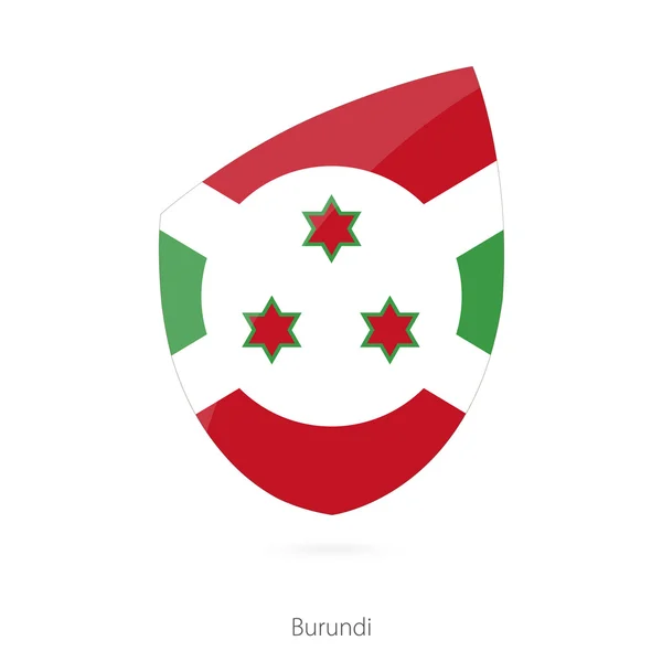 Vlag van Burundi. Vlag van de Burundese Rugby. — Stockvector