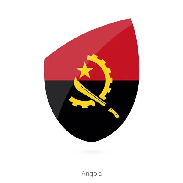 Bandera de Angola al estilo de Rugby icon . — Archivo Imágenes Vectoriales