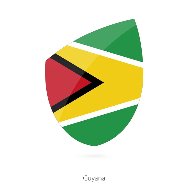 Bandeira da Guiana no estilo do ícone Rugby . — Vetor de Stock