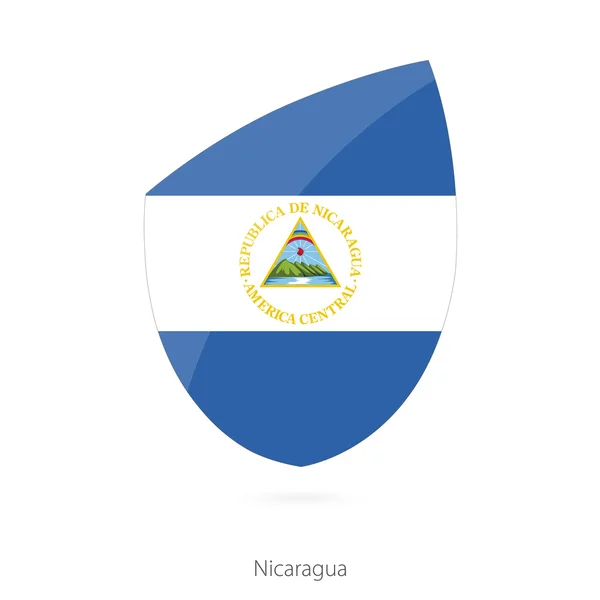 Flag of Nicaragua in the style of Rugby icon. — Stock Vector