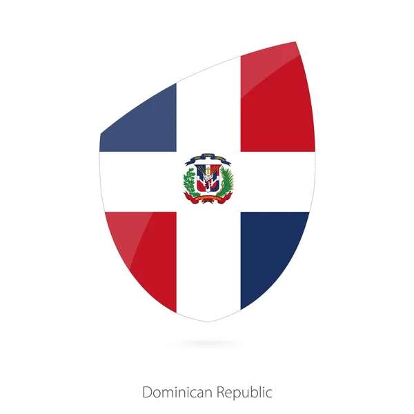 Σημαία της Δομινικανής Δημοκρατίας στο στυλ του ράγκμπι εικονίδιο. — Διανυσματικό Αρχείο