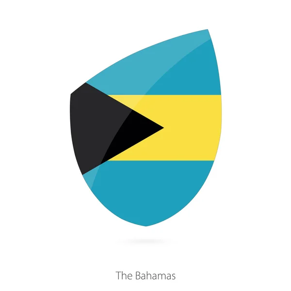 Bandera de Bahamas al estilo de Rugby icon . — Vector de stock