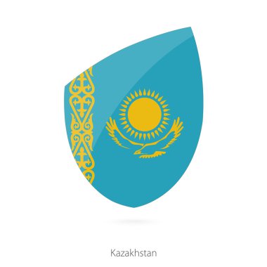 Kazakistan bayrağı Rugby simgesi tarzı.