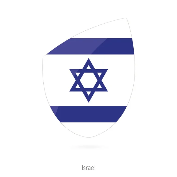Israels flagga i stil med Rugby-ikonen. — Stock vektor