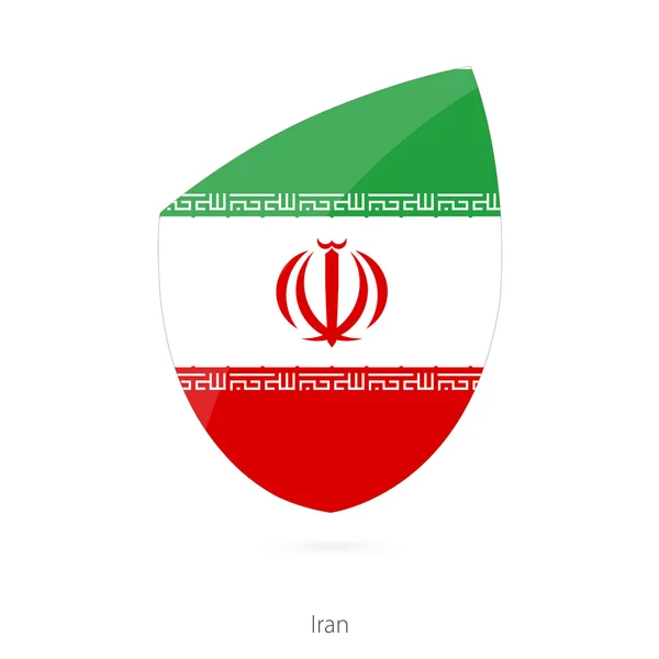 Vlajka Íránu ve stylu ikony Rugby. — Stockový vektor