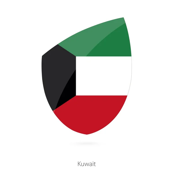 Bandera de Kuwait al estilo de Rugby icon . — Archivo Imágenes Vectoriales