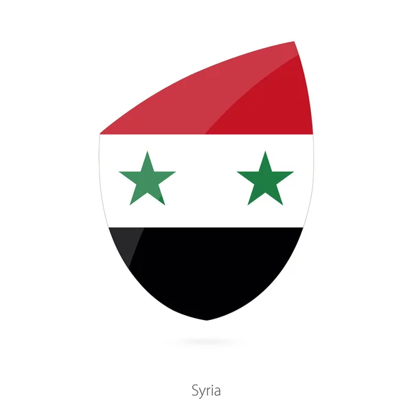 Flagge von Syrien im Stil der Rugby-Ikone. — Stockvektor