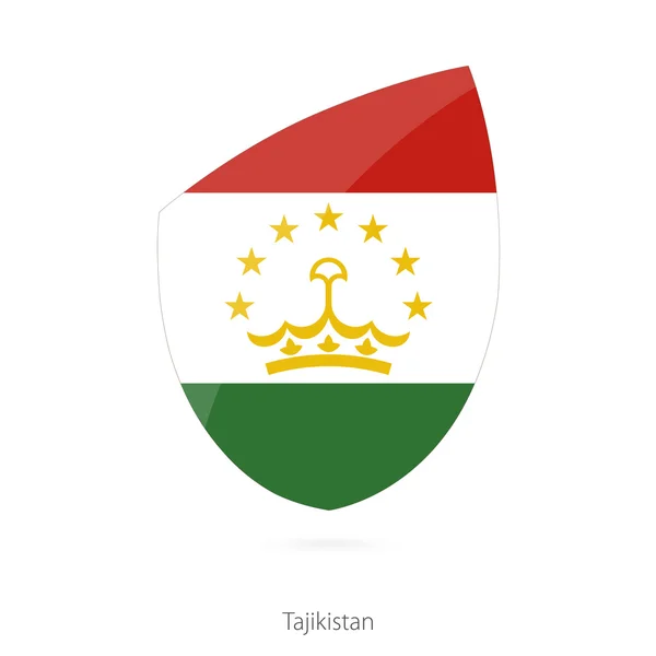 Vlajka Tádžikistánu ve stylu ikony Rugby. — Stockový vektor