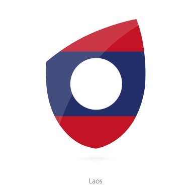 Laos bayrağı Rugby simgesi tarzı.