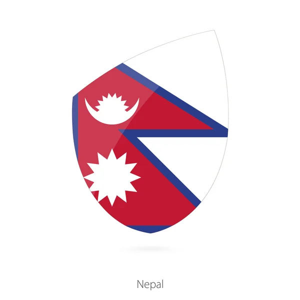 A stílus a rögbi ikon Nepál zászlaja. — Stock Vector
