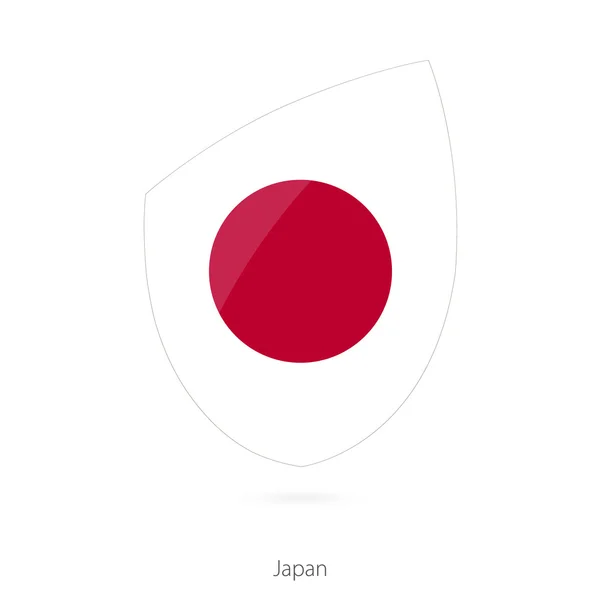 Vlag van Japan in de stijl van Rugby pictogram. — Stockvector