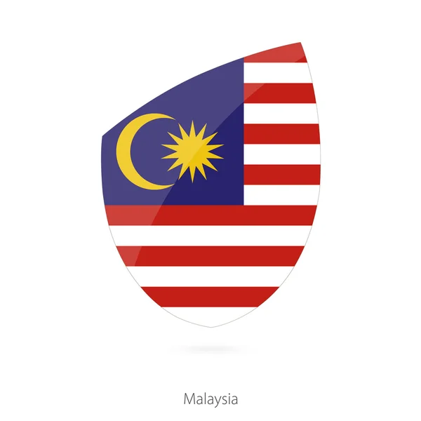 Vlag van Maleisië in de stijl van Rugby pictogram. — Stockvector