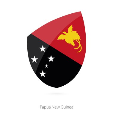 Papua Yeni Gine bayrağı Rugby simgesi tarzı.