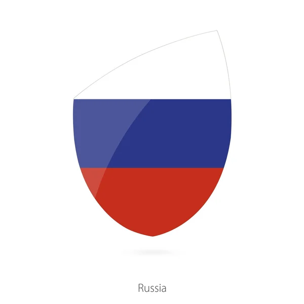 Drapeau de la Russie dans le style de l'icône du rugby . — Image vectorielle