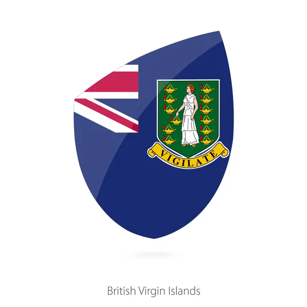 ラグビーのアイコンのスタイルでイギリス領ヴァージン諸島の旗. — ストックベクタ