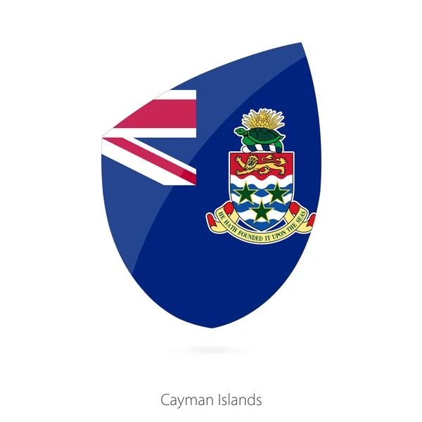 Vlajka Kajmanských ostrovů ve stylu ikony Rugby. — Stockový vektor