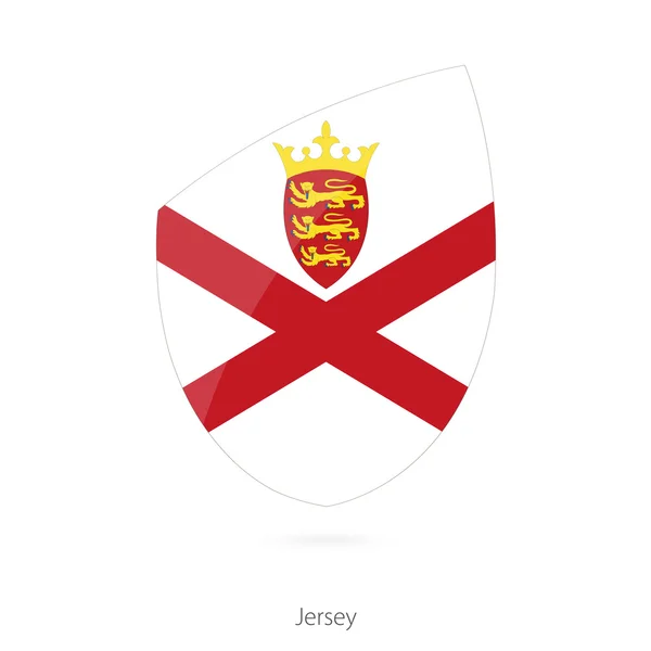 Bandeira de Jersey no estilo do ícone de Rugby . —  Vetores de Stock