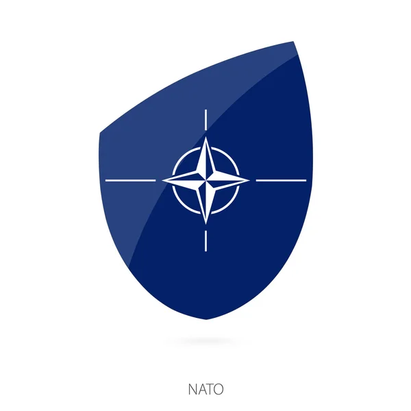 Σημαία του ΝΑΤΟ στο στυλ του ράγκμπι εικονίδιο. — Διανυσματικό Αρχείο