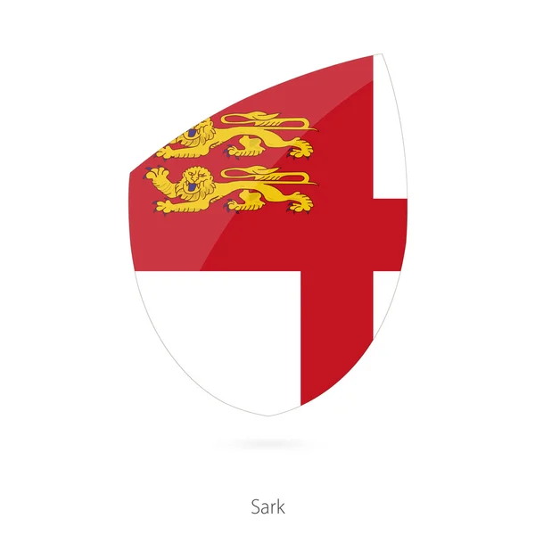 Флаг Сарка в стиле иконы регби . — стоковый вектор