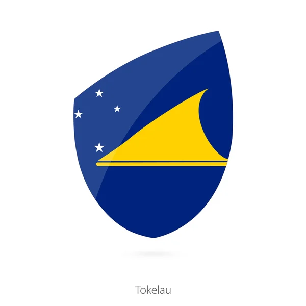 Bandera de Tokelau al estilo de Rugby icon . — Archivo Imágenes Vectoriales