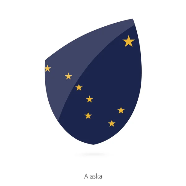 Флаг Аляски в стиле иконы регби . — стоковый вектор