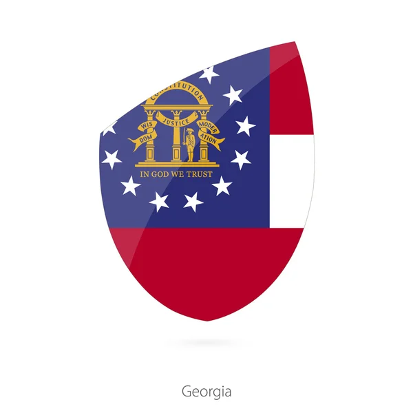 Bandeira da Geórgia no estilo do ícone Rugby . — Vetor de Stock