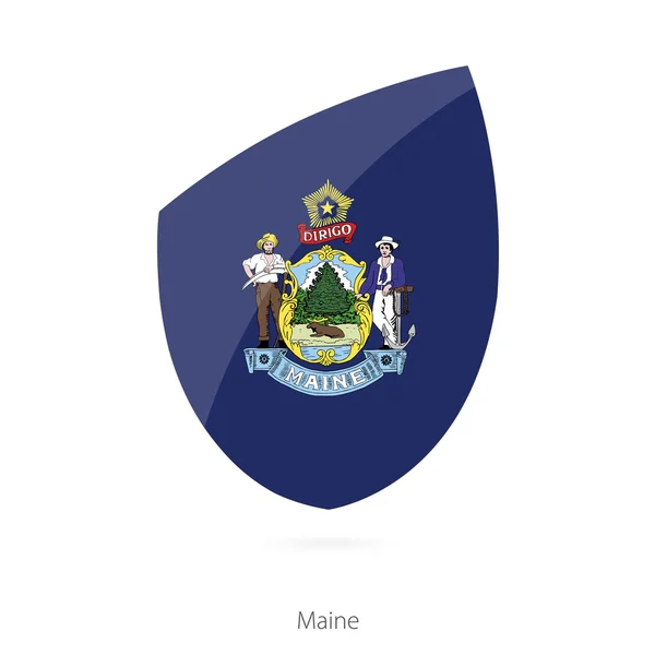 Σημαία του Maine στο στυλ του ράγκμπι εικονίδιο. — Διανυσματικό Αρχείο