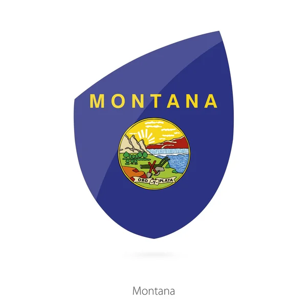 Bandiera del Montana nello stile dell'icona del Rugby . — Vettoriale Stock