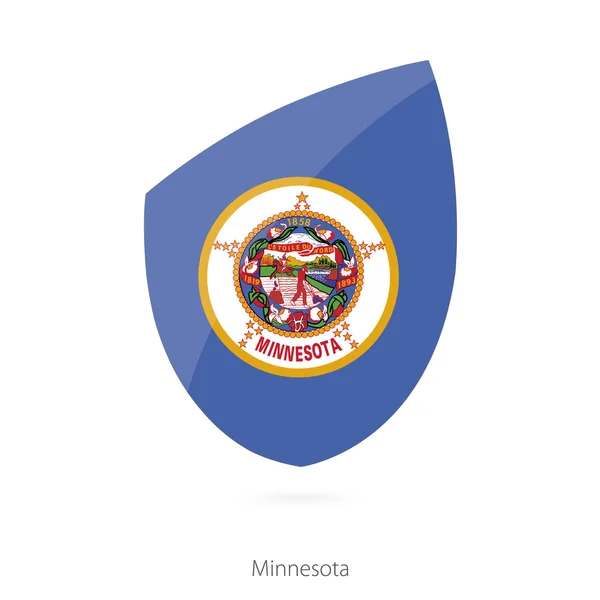 Bandeira de Minnesota no estilo do ícone de Rugby . — Vetor de Stock
