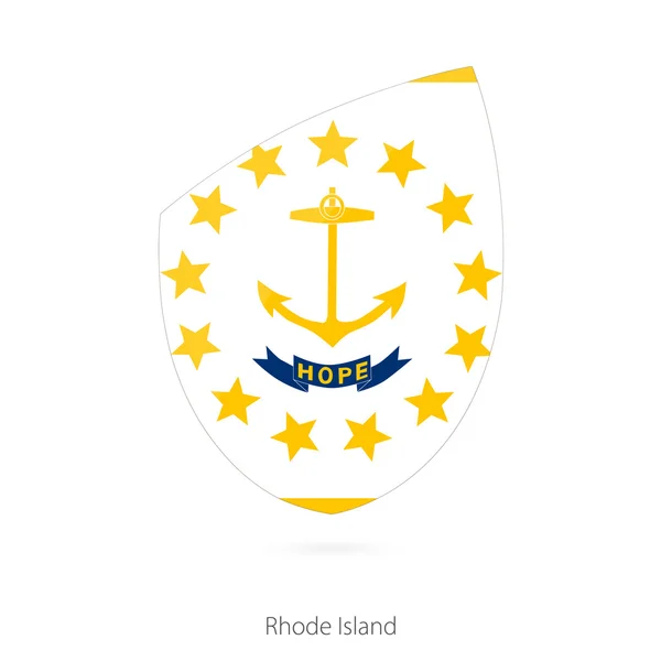 Flag of Rhode Island in the style of Rugby icon. — Stock Vector