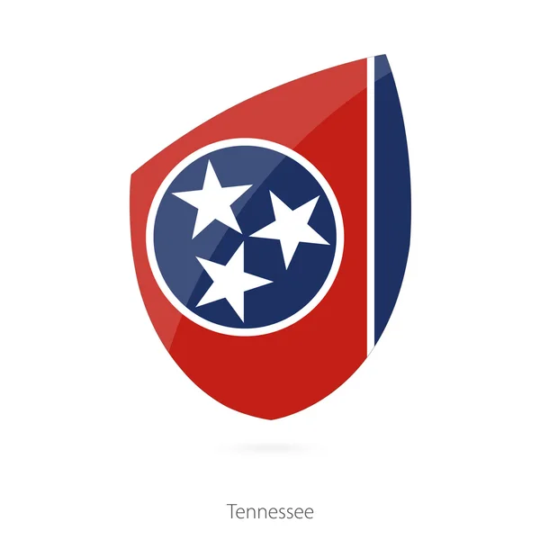 Bandeira do Tennessee no estilo do ícone Rugby . —  Vetores de Stock