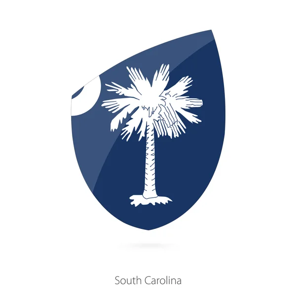 Flagge von South Carolina im Stil einer Rugby-Ikone. — Stockvektor