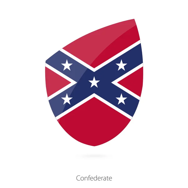 Flag of Confederate in the style of Rugby icon. — Stock Vector