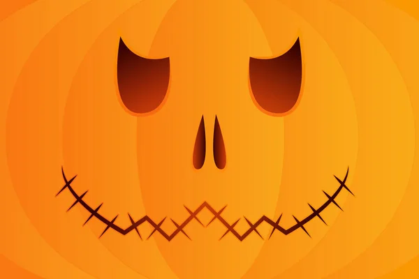 Skeleton Face Halloween Pumpkin Laranja Abóboras Com Sorrisos Para Seu — Vetor de Stock