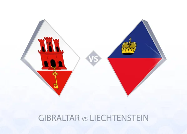 Europe Football Competition Europe Football Competition Gibraltar Liechtenstein League Grupo — Vector de stock