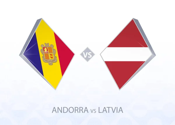 Змагання Футболу Європі Андорра Проти Латвії Ліга Група — стоковий вектор