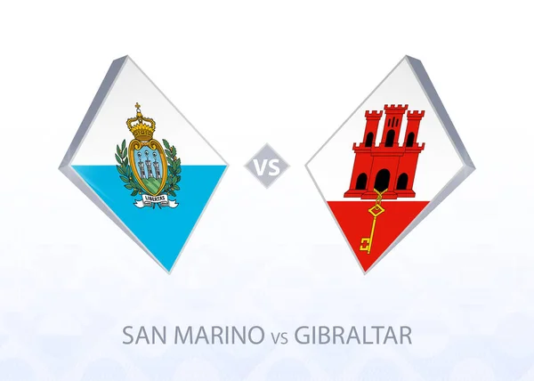 Eurocopa San Marino Gibraltar Liga Grupo — Vector de stock