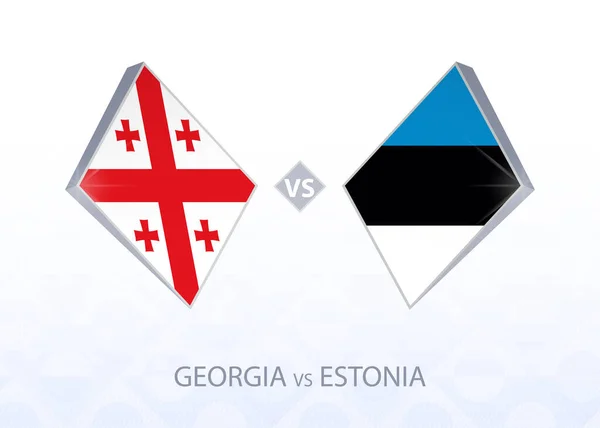 Eurocopa Georgia Estonia Liga Grupo — Vector de stock