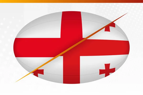 Англия Против Джорджии Концепция Турнира Регби Векторные Флаги Стилизованные Регби — стоковый вектор