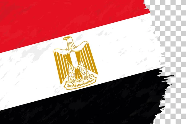 Horizontal Abstrato Grunge Escovado Bandeira Egito Grade Transparente — Vetor de Stock