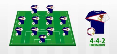 Amerikan Samoa Milli Futbol Takımı Futbol Sahasında.
