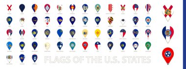 Tüm ABD bayrakları alfabetik olarak sıralandı. Dikey pin simgesi. Büyük bayrak koleksiyonu.