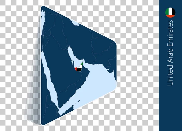 Χάρτης Και Σημαία Ηνωμένων Αραβικών Εμιράτων Διαφανές Φόντο — Διανυσματικό Αρχείο