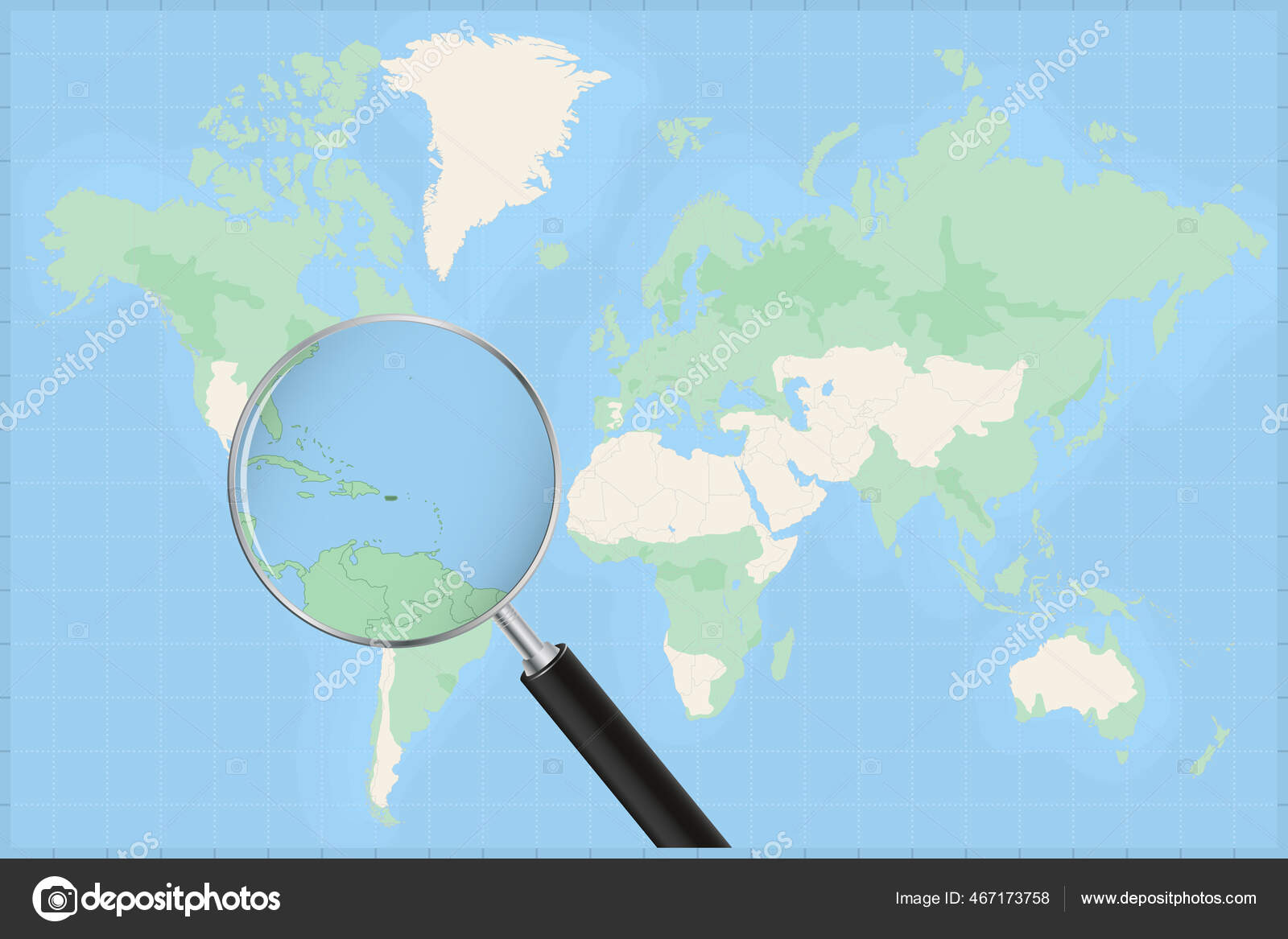 Mapa Del Mundo Con Lupa Mapa Puerto Rico Vector Grafico Vectorial C Boldg Imagen