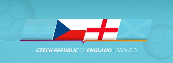 Tschechische Republik England Fußballspiel Illustration Gruppe — Stockvektor