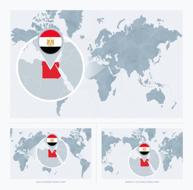Mısır 'ı Dünya Haritası' na, Dünya Haritası 'nın 3 versiyonuna, bayrak ve Mısır haritasına ekledim..