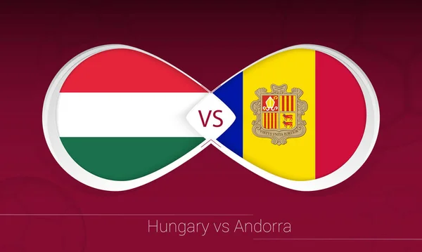 Hungary Andorra Football Competition Group Футбольному Фоні — стоковий вектор