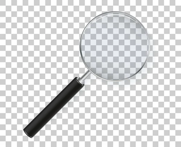Magnifying Glass Isolated Transparent Background Vector Magnifier — Stock Vector